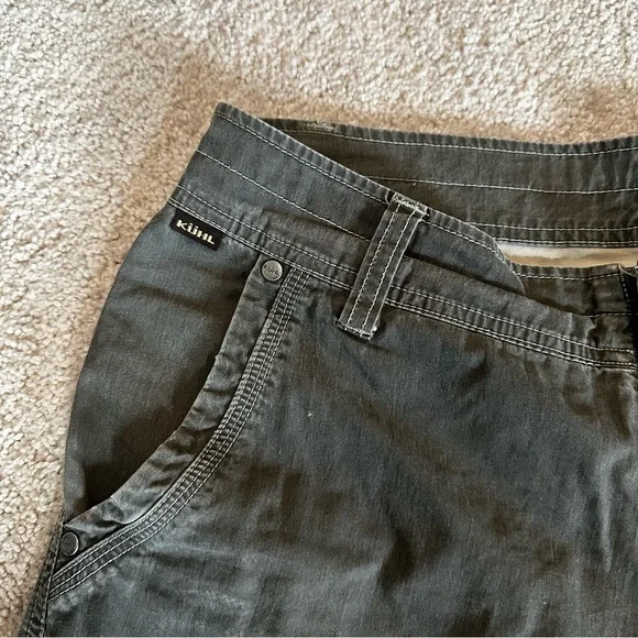 KÜHL Men’s Outdoor Hiking Shorts Size 32 Green Cotton Nylon - Picture 2 of 12